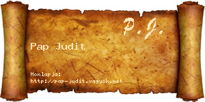 Pap Judit névjegykártya